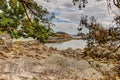 Views along the beautiful shorelines of the Gulf Islands off the shores of Vancouver Island Royalty Free Stock Photo