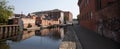 Views along the Nottingham Canal by the lock in the UK Royalty Free Stock Photo