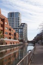 Views along the River Kennet in Reading, Berkshire in the UK