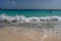 Splashy Waves at Cas Abou Beach shoreline Views around the caribbean island of Curacao Royalty Free Stock Photo