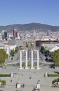 Views of Barcelona with PlaÃÂ§a d`Espanya and the Magic Fountain of MontjuÃÂ¯c