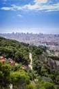 Views of Barcelona (Spain) from the bunkers of the Spanish Civil War.