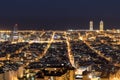 Views of Barcelona, Spain, at night. Royalty Free Stock Photo