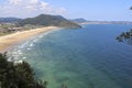 Views of the beach of Berria from Monte Buciero. Royalty Free Stock Photo