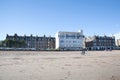 Views of the beach and Promenade at Portobello Beach in Edinburgh, Scotland in the UK