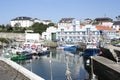 Views of the boats in port of Luarca, Asturias