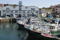 Views of the boats in port of Luarca, Asturias