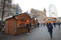 Views of a Christmas Market on Fargate in Sheffield in the UK Royalty Free Stock Photo
