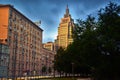 Views of city, an old building, Catherine Hospital Gagarin House