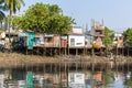 Views of the city from the Saigon River. Royalty Free Stock Photo