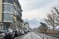 Parking along the waterfront. Royalty Free Stock Photo