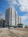 Views of the city of Volgograd residential and administrative buildings in the village Spartanovka, Spring 2014