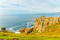 Views of the cliffs of Cornwall in Lands End Royalty Free Stock Photo