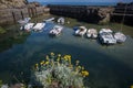 Views of the coastline at Biarritz, south-west France Royalty Free Stock Photo