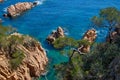 Views of the Costa Brava in the Mediterranean Sea