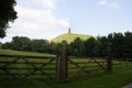 Views of countryside in Glastonbury including the Glastonbury Tor in Somerset in the UK Royalty Free Stock Photo