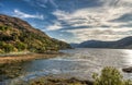 Views from Eilean Donan Castle in the Scottish highlands Royalty Free Stock Photo