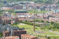 Views of Etxebarri park with old Chimney in Bilbao, Spain. Royalty Free Stock Photo