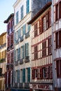 Views of the facade of some traditional buildings of French architecture