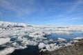 Views of Glacial Lagoon Southern Iceland in the Spring Royalty Free Stock Photo