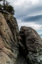 Views from the Governers staircase and the beach. Blow Me Down Provincial Park Newfoundland Canada Royalty Free Stock Photo