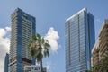 Views of high-rise condos at Miami, Florida under the sky background