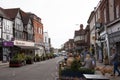 Views of the High Street in St Albans, Hertfordshire in the UK