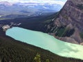 Views hiking around Lake Louise, Lakeview trail, Plain of six glaciers, Lake Agnes, Mirror Lake, Little and Big Beehive, Banff Nat Royalty Free Stock Photo