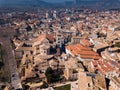 Views of houses and nature of ancient city Vic in Catalonia Royalty Free Stock Photo