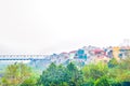 Views of houses and nature in Hanoi amidst rain and fog Royalty Free Stock Photo