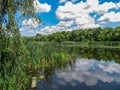 Views of Hungarian nature reserve Kis Balaton Little Balatonin the near from Lake Balaton