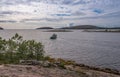 Views of the islands of the archipelago of the Kuzova. Royalty Free Stock Photo