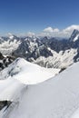 Views from LA`Aiguille Du Midi in Chamonix, France Royalty Free Stock Photo