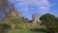 Views of Launceston Castle Cornwall, on a bright uncrowded winters day in January