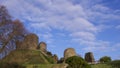 Views of Launceston Castle Cornwall, on a bright uncrowded winters day in January