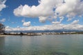 Views of the Leman lake in Geneva Royalty Free Stock Photo