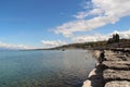 Views of the Leman lake in Geneva Royalty Free Stock Photo