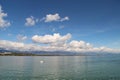 Views of the Leman lake in Geneva Royalty Free Stock Photo