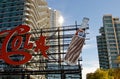 Views of Long Island City from Gantry Plaza State Park. Pepsi sign. 2018