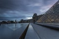 Views of the louvre museum in paris