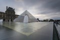 Views of the louvre museum in paris