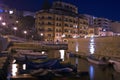 Malta - St Paul's Bay at night Royalty Free Stock Photo