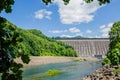 Views of man made dam at lake fontana great smoky mountains nc