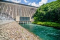 Views of man made dam at lake fontana great smoky mountains nc