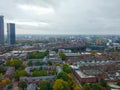 Views of Manchester from the lookout of Beetham Tower also known as the Hilton Tower, in England, United Kingdom Royalty Free Stock Photo