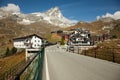 Views of Matterhorn from the Italian town of Breuil-Cervinia