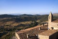 Views of medieval church from Parador de Cardona, a 9th Century hillside Castle, near Barcelona, Catalonia, Cardona, Spain Royalty Free Stock Photo