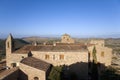 Views of medieval church from Parador de Cardona, a 9th Century hillside Castle, near Barcelona, Catalonia, Cardona, Spain Royalty Free Stock Photo