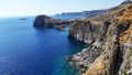 Views of the Mediterranean sea in the town of Lindos. The Island