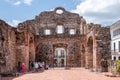 Views of a monastery\'s ruins in Panama City